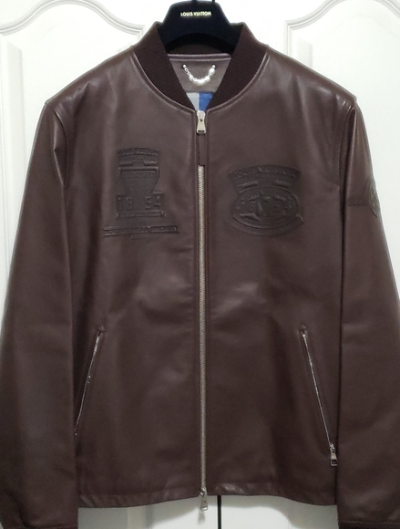 Louis Vuitton - Authenticated Jacket - Leather Brown Plain for Men, Never Worn, with Tag